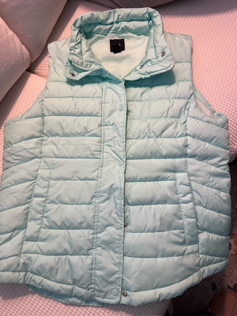 GAP Light Mint Quilted Puffer Vest
